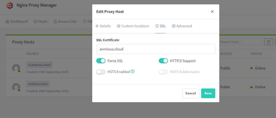 Adding SSL to Proxy